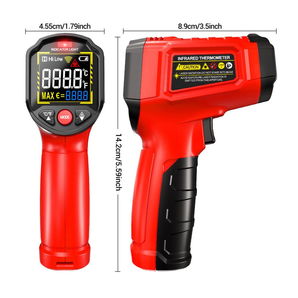 Kitchen Temperature Meter Surfaces Temp Reader No Touch Temperature Gauge Digital High Temp Gauge -50600 Degrees Precise
