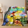 3D S-Sesame Cartoon Art Flannel Blanket,Cozy Soft Throw Blanket for Home Bedroom Bed Sofa Picnic Office Cover Gift Kids