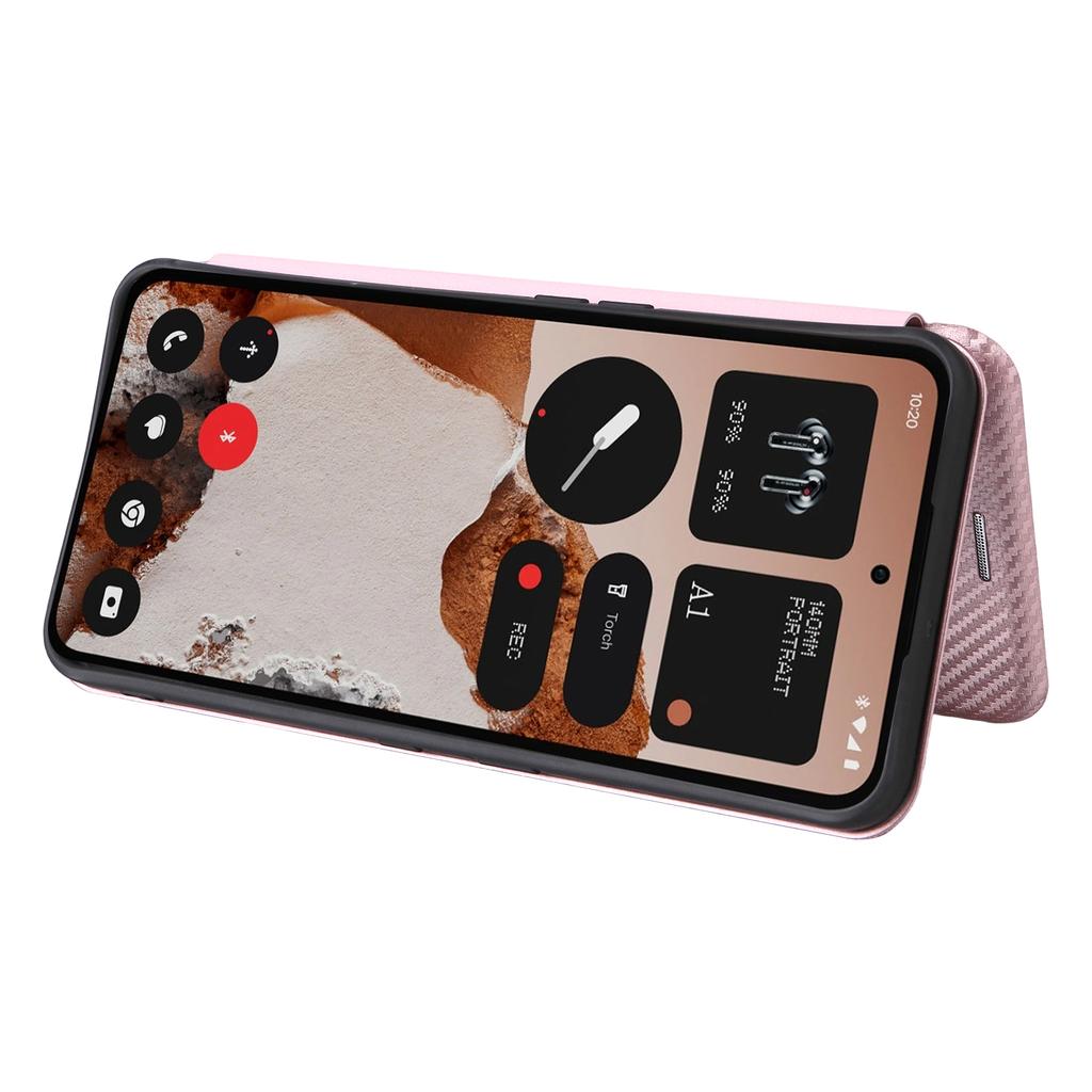 For Nothing CMF Phone 2 Pro Case Carbon Fiber Texture Drop-Proof PU Leather Phone Cover