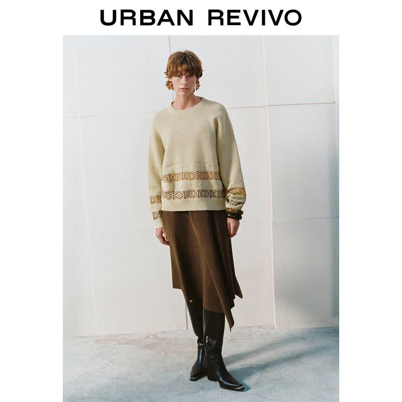 UR Women's 2024 Winter Jacquard Loose Knit Sweater