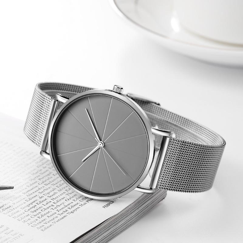 Simple fashion mesh belt men's watch gifts retro quartz watch