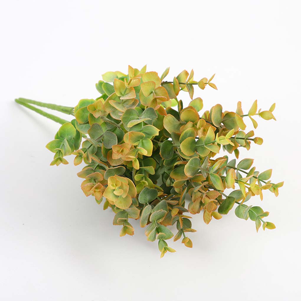 5-branch Artificial Plant Bouquet Plastic Plant Decoration Wedding Party Leaves