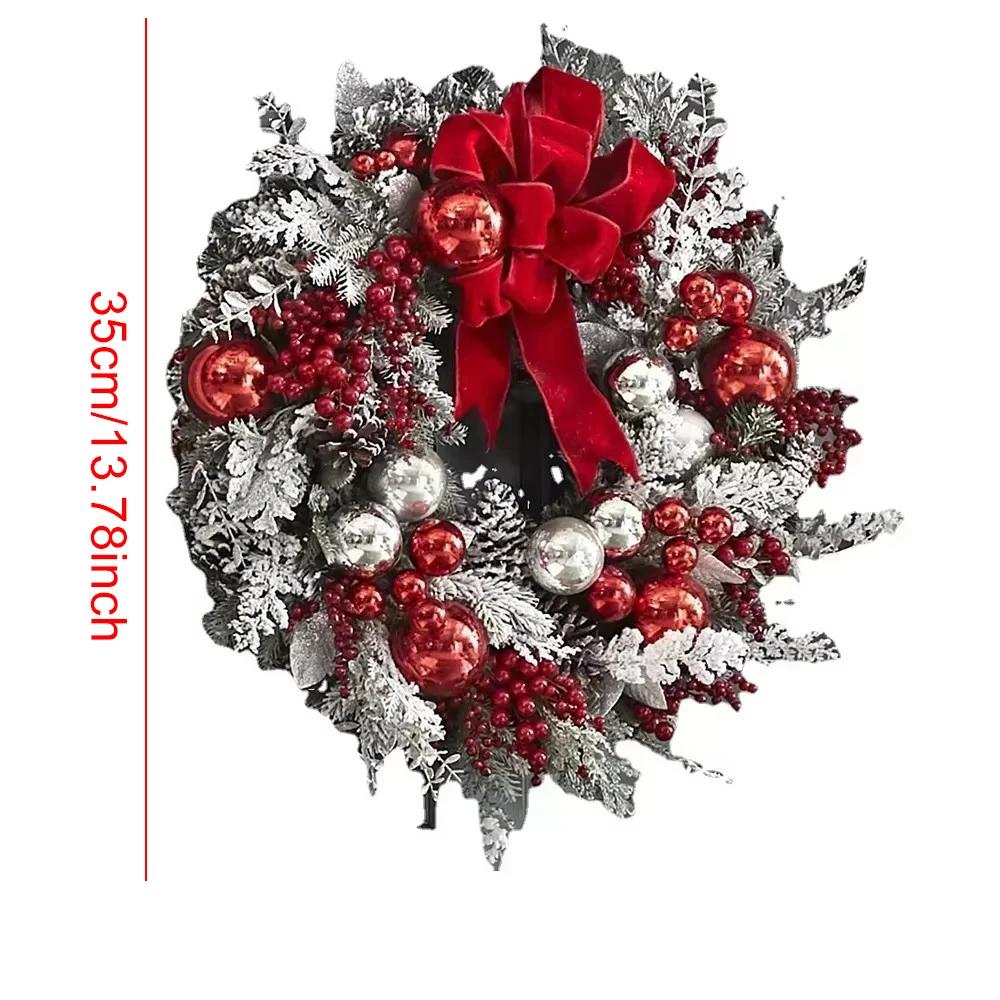 

Front Door Christmas Wreath Decoration Upside Down Tree Vine Christmas Door and Window Decoration Supplies