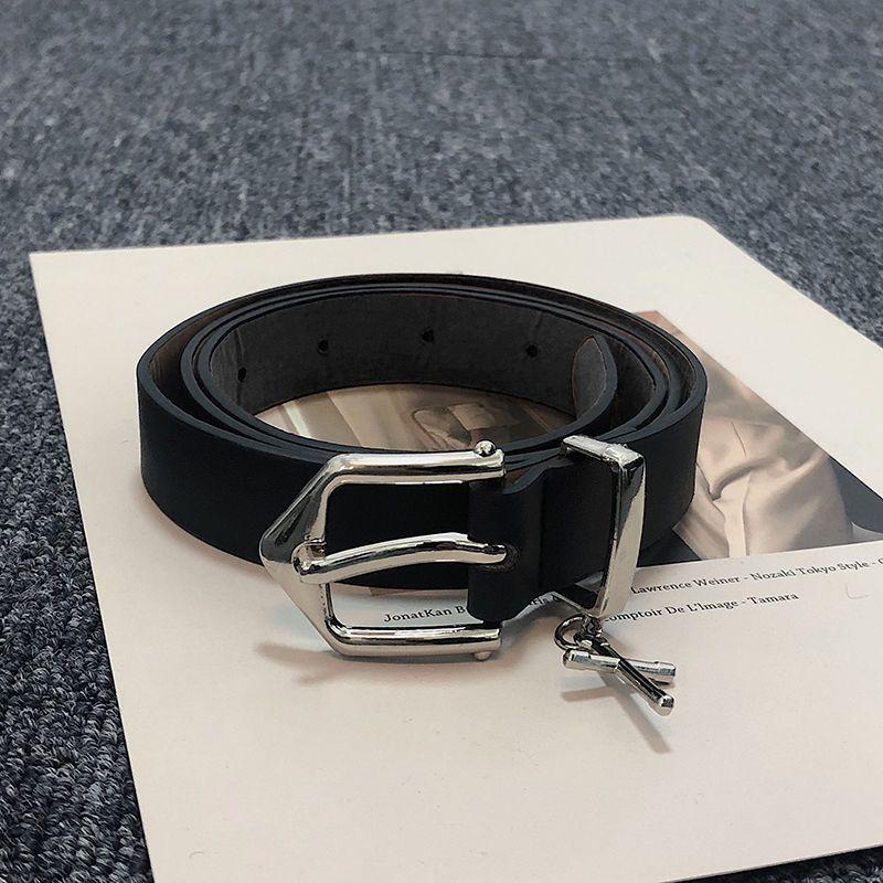 Contemporary Black Pu Decorative Belt With Stylish Details For Both Men Women And