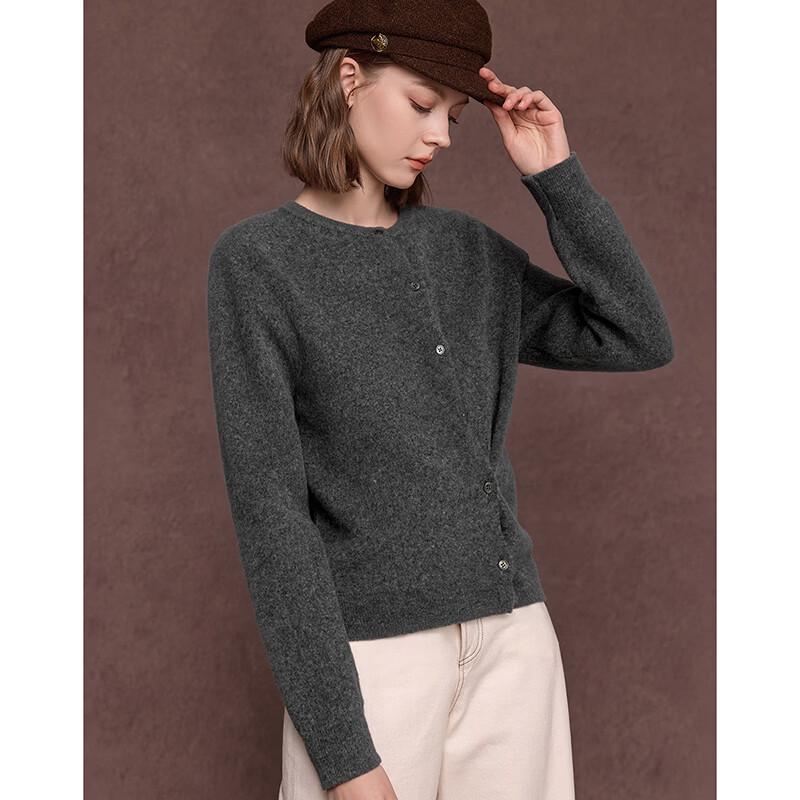 Women's French Style Round Neck Knit Cardigan