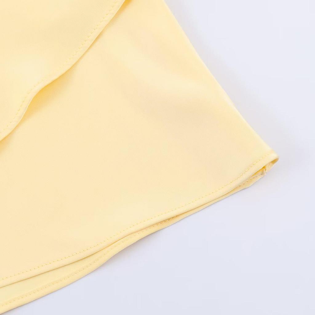 Spring 2026 European Style Women's Silk Satin Halter Neck Top