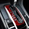 Real Carbon Fiber Car Gear Shift Panel Cover Trim For 2016- Honda Civic 10th
