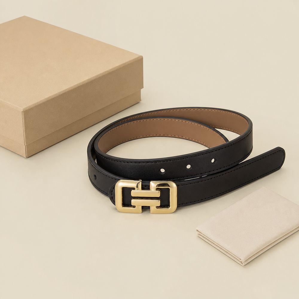 PU Thin Belt Adjustable Slim Pants Belt Gifts Women Belt Women's Accessories