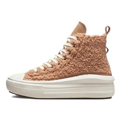 Chuck Taylor All Star Move Platform High Sherpa - Champagne Tan Women Sneakers Egret A04259C
