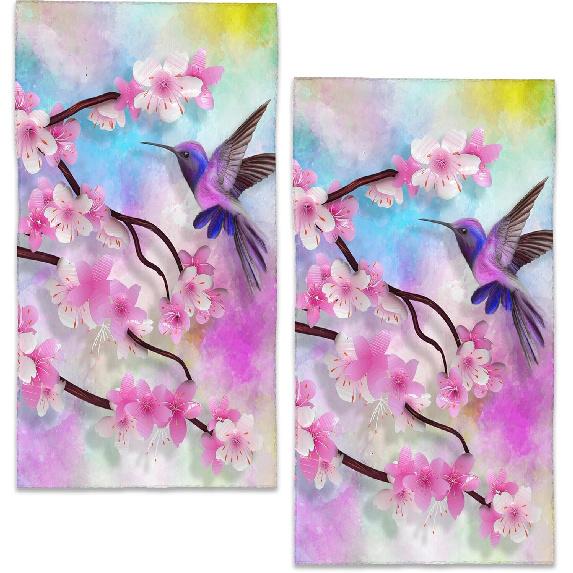 Red Black Glitter Hand Towels Set of 2,28 x 14 Inch Bathroom Towel Soft Absorbent Kitchen Hotel Spa Laundry Room Gym Face Towel Decor