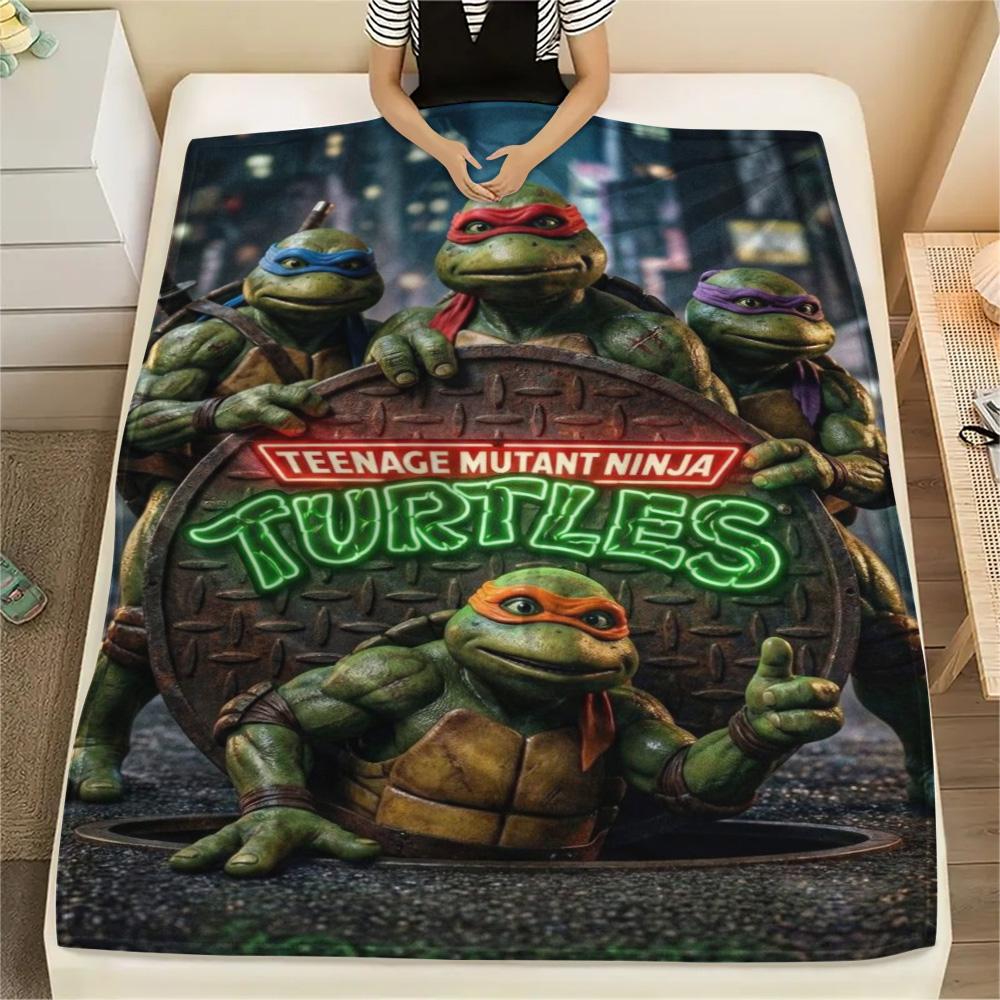 Teenage Mutant Ninja Turtles Poster Blanket Blanket Suitable For All Seasons Air Conditioning Blanket Digital Printing Sheet