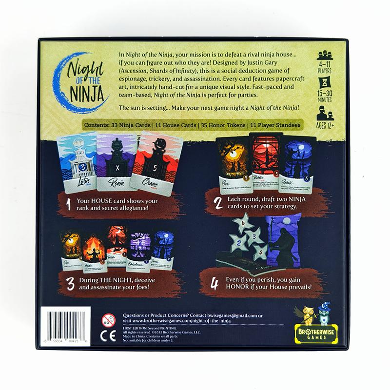 NIGHT OF THE NINJA Ultimate Party Game 4-11 Players Fast-Paced Social Deduction Become the Deadliest Ninja 15-30min