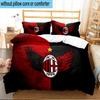 3PCS Ac Milan Crest Celebration Bedding Set For Bedroom, Dormitory,Including 1pc Duvet Cover And 2pcs Pillowcases Large size Fan gift