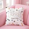 Cute Educational Art Animal Alphabet Cushion Cover Pillow Case Soft Skin Friendly Fabric  Concealed Zipper