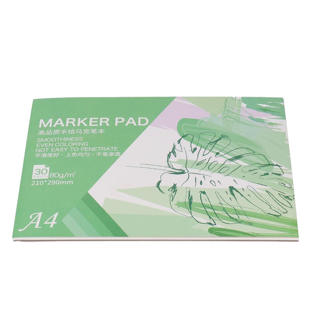Marker Pad Sketchbook 30 Sheets of Paper Art Paper 80gsm Painting Drawing Supplies A4