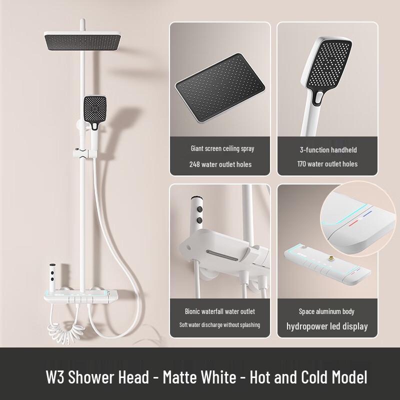 TLXT Digital Display Wall-Mounted Shower System