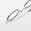 Alloaiweeo [Nose Saddle] Al8205 1811M Nose Saddle Titanium Octagon Black/Silver Eyeglass Frames