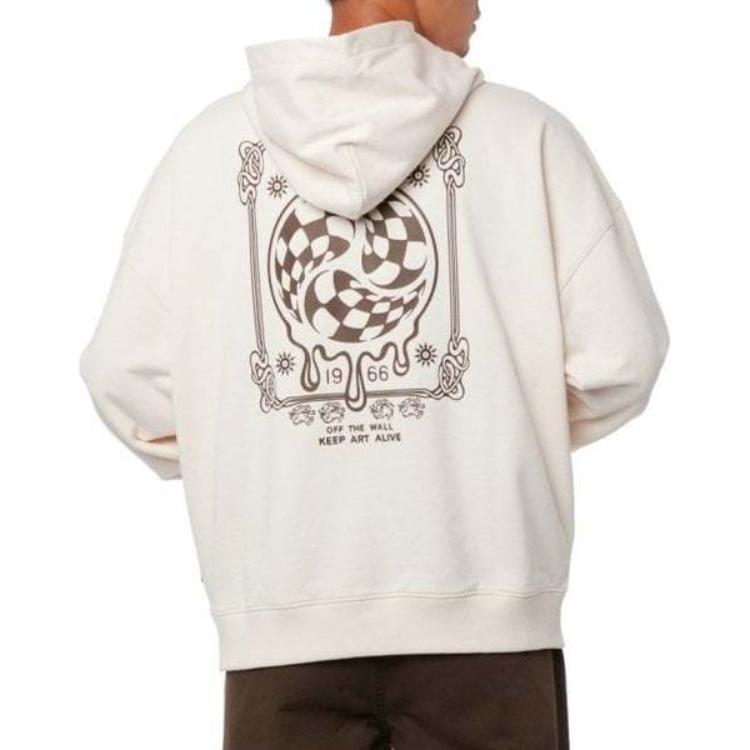 Vans Sudadera con capucha informal holgada con logo de letras para hombre Sudaderas Off-White VN0A54OS3KS