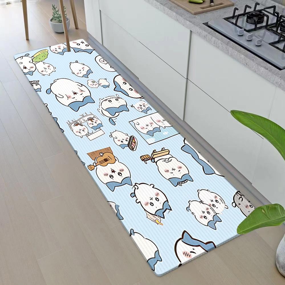 Entrance Front Door Doormat Anime Chiikawas Non-slip Kitchen Rug Living Room Rugs Balcony Bathroom Foot Mat Floor Mats Carpet