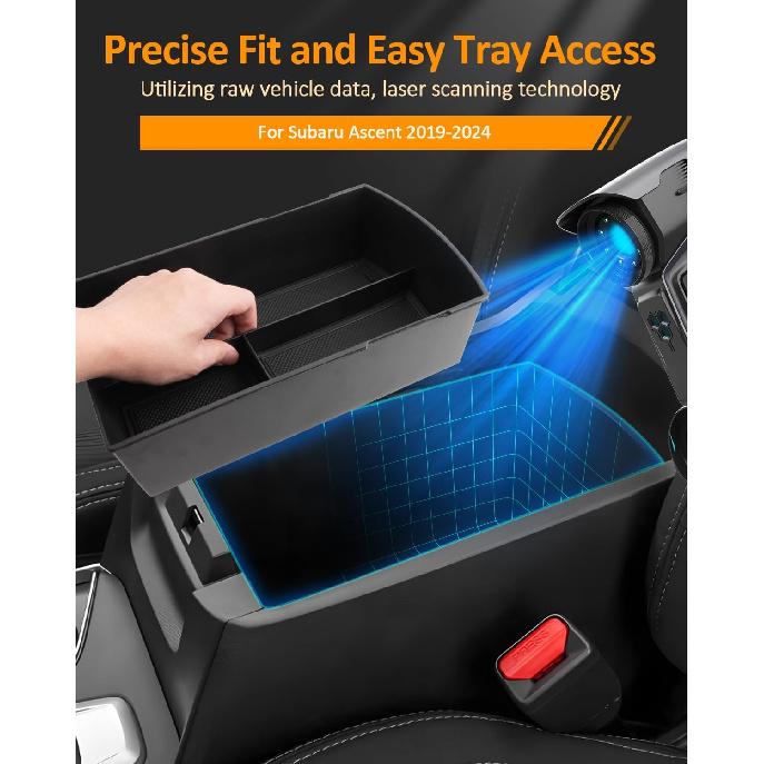 

CDEFG for Subaru Ascent 2019-2025 2026 Accessories Center Console Organizer Tray 2021 2022 2023 2024 2025 Ascent Armrest Storage Middle Console