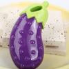 Dog Chewing Toy Bite-resistant Silicone Rubber Sound Toy Dog Speaky Toy Simulated Eggplant Dog Accessories