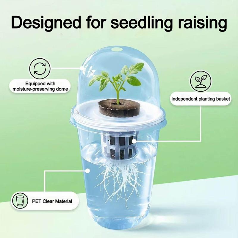 5/10Pcs Transparent Nursery Pots Hydroponic Seedling Germination Cup Seed Starting Pot Plant Gardening Planting Nutrition Cup
