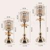Luxury Classic Metal Candle Holders Vintage Golden Candlestick Home Decoration for Wedding Candelabra Crystal Candle Holder