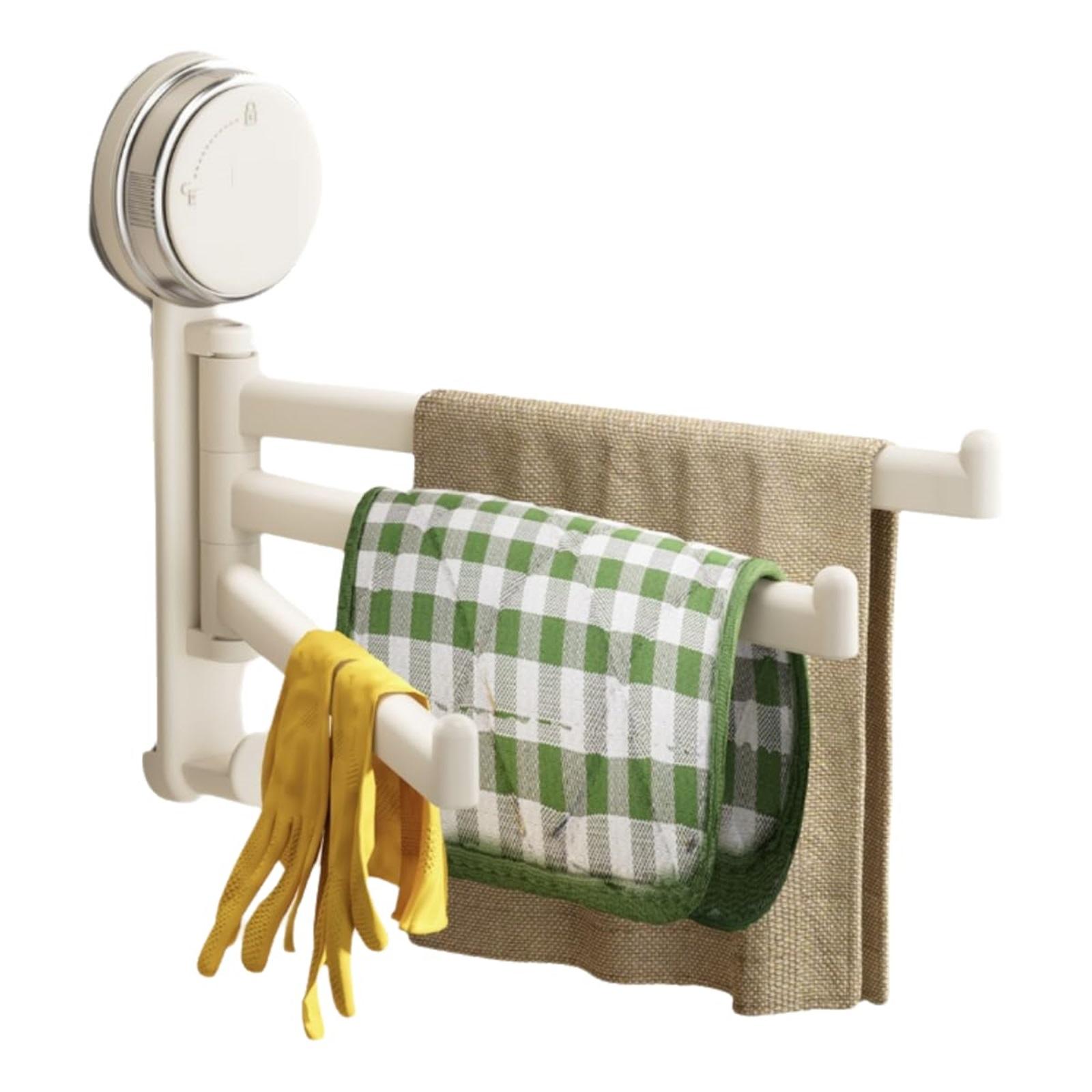 

Suction Cup Kitchen Clothes Rack, Window Sill Rack, Multi-pole Rotating Rack, Storage Rack, Wall-mounted Towel Rack One Size бежевый