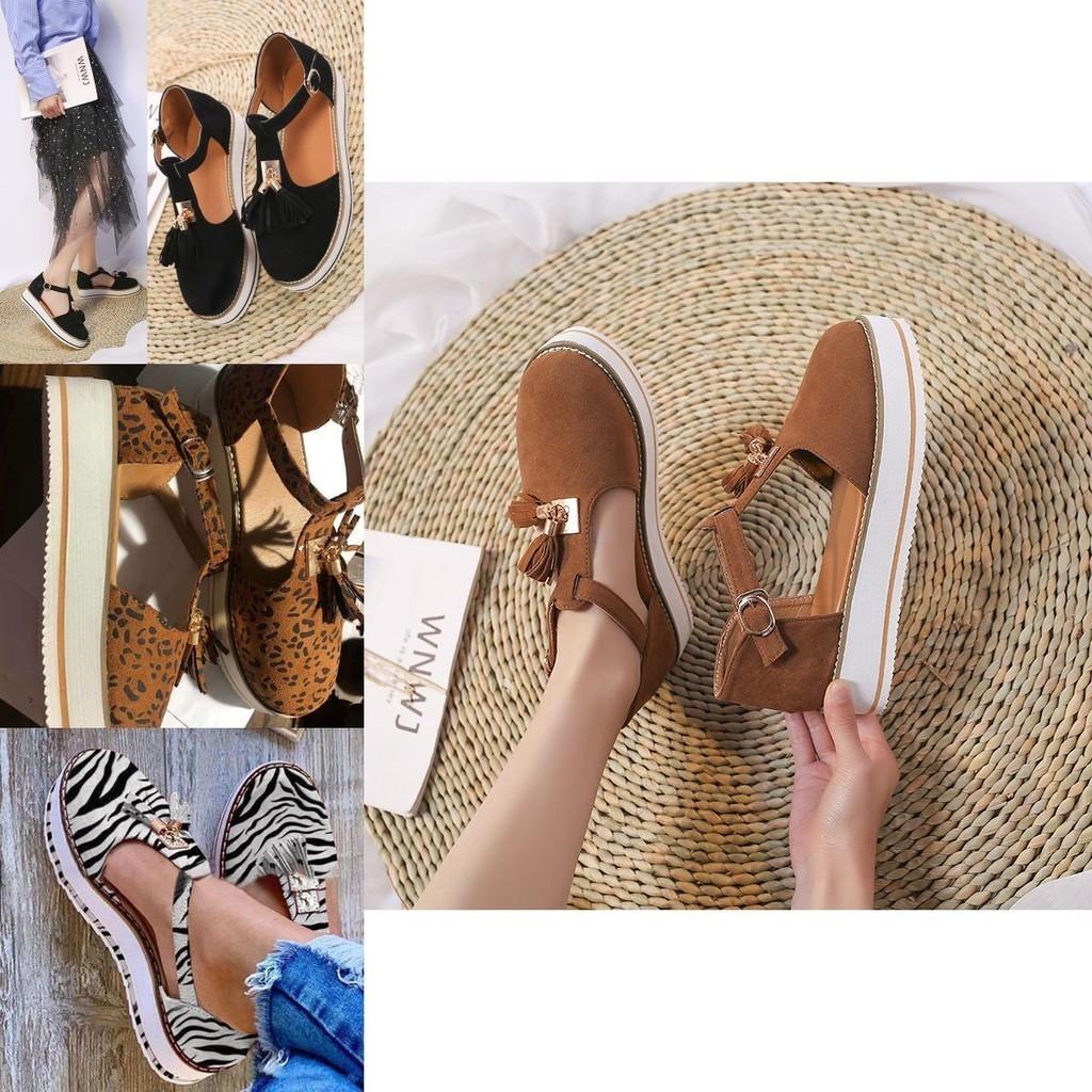 Comfortable Women Tassel Round Toe Shoes Casual Flats With Breathable Material