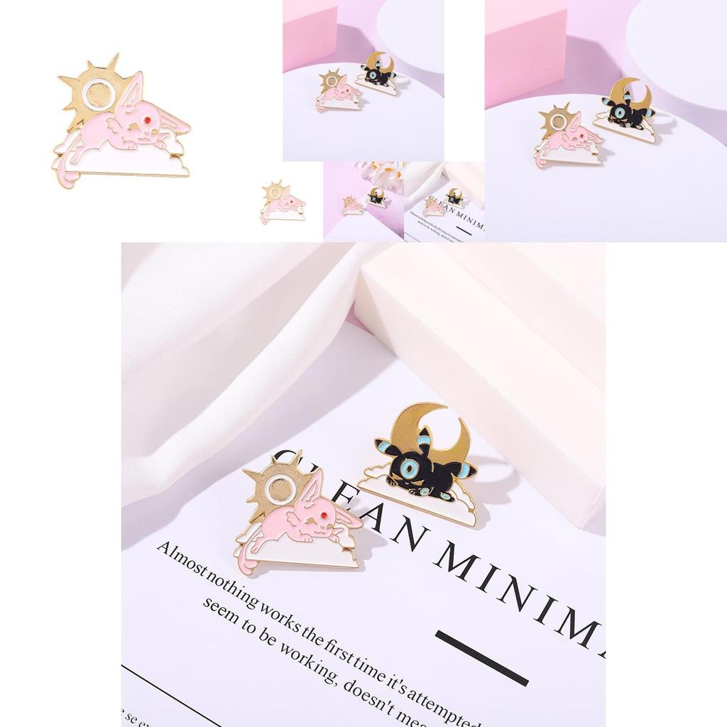 Adorable Anime Cartoon Couple Brooches Unique Animal Design Fashionable Accessories
