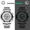 Silver Watch with 3ATM Water Luminous Analog Stainless Stylish Quartz Fashion Accessory Perfect for or As a Boyfriend Gift Men's Calendar, Resistance,