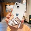 Kiss Cat Cute Kitten Cartoon Luxury Transparent Phone Case For iPhone 15 14 13 12 mini 11 Pro Max XS X XR SE 7 8 Plus Cover