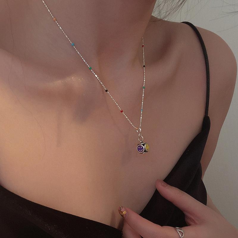 Artistic Personalized Rainbow Pendant Necklace - Women's Fashionable New Style Clavicle Chain