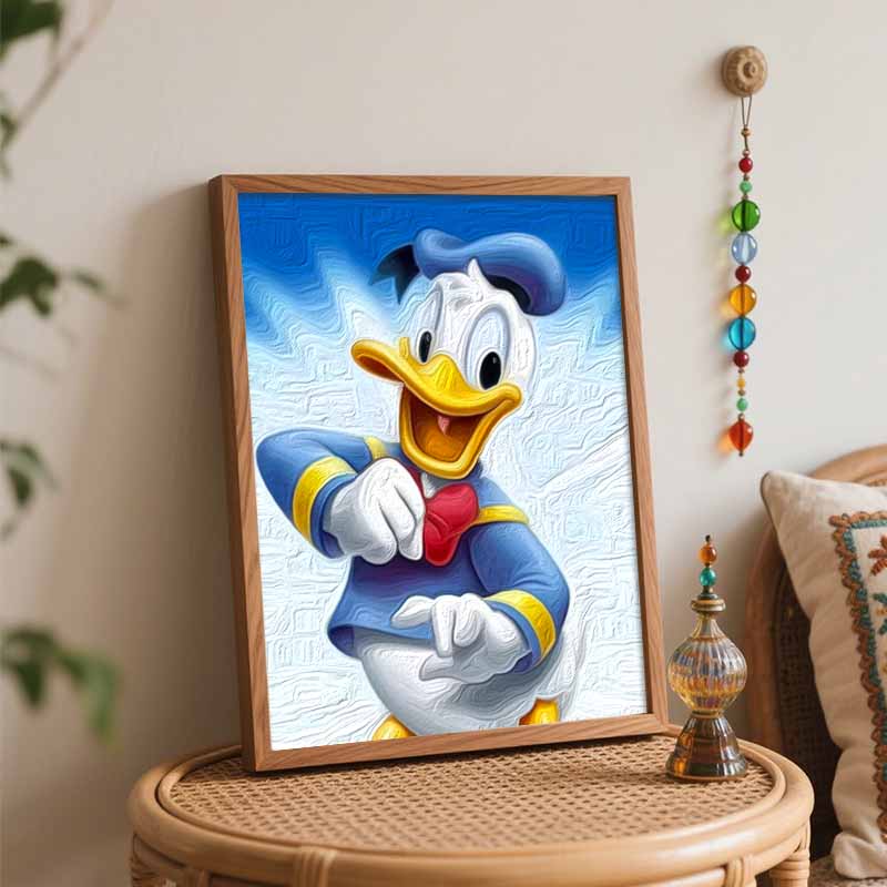 Disney Donald Duck Oil Painting Painting Art Handmade Diy Painting Home Decoration Gift