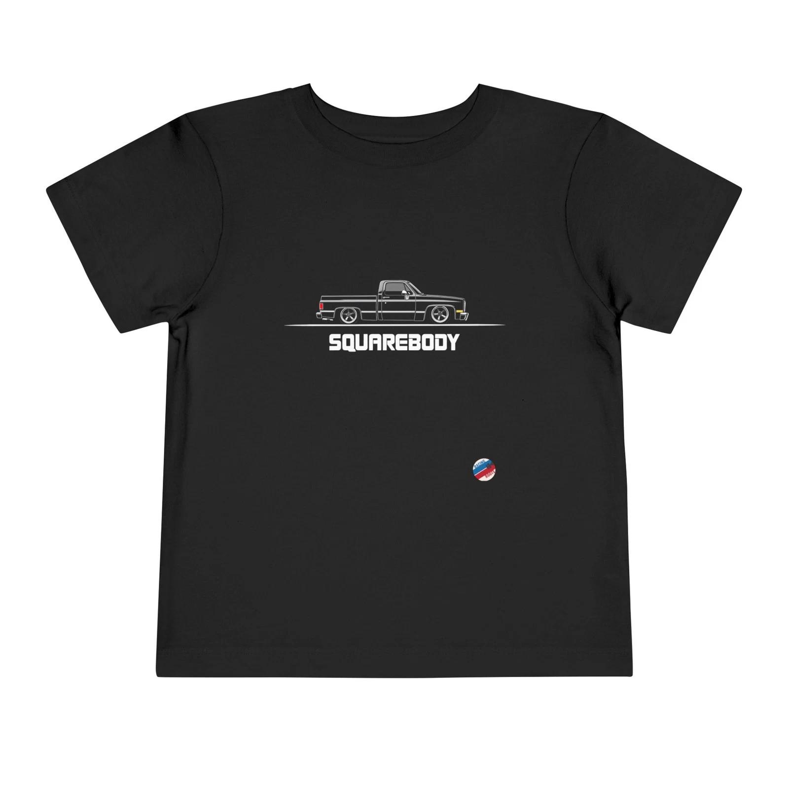 Chevy Squarebody Pickup Truck Silhouette Toddler T-Shirt Graphic Tee Black XXXXL