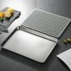 Stal nierdzewna 304 Chińska taca do herbaty Prostokątna Pusta Płyta ociekowa Grill Filtr Oleju Talerz na kubki Naczynie do przechowywania żywności Narzędzia do ceremonii