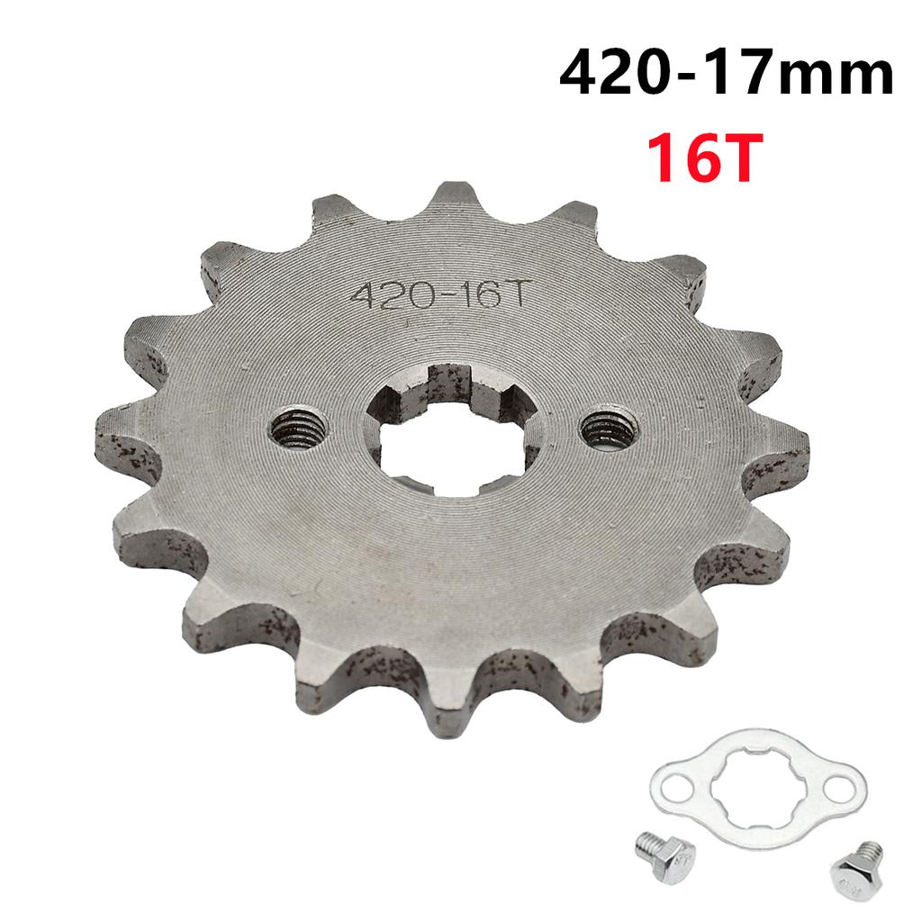420 10T 11T 12T 13T 14T 15T 16T 17T 18T 19T Tooth 17mm ID Front Engine Sprocket Motorcycle Part