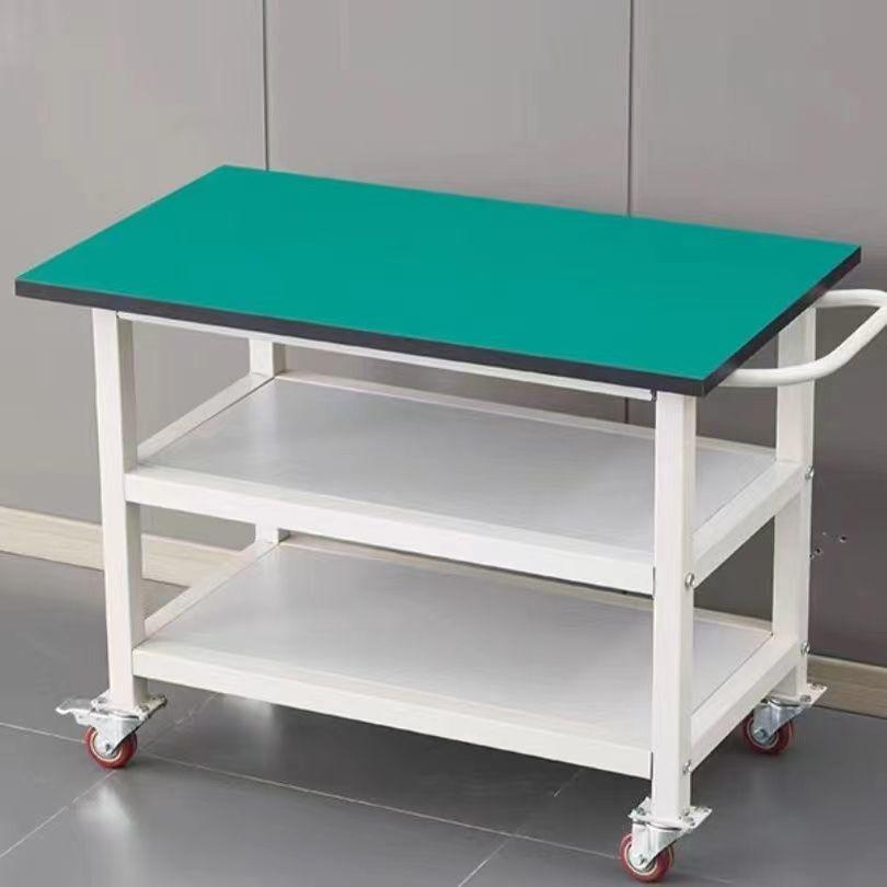 Movable Anti-Static Workbench with Wheels - Dual/Triple Layer Trolley & Packing Test Bench