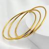 18k Gold Plated Multi-Layer Stackable Stainless Steel Square Twisted Bracelet Set - Elegant, Non-Fading, Fashionable Charms.