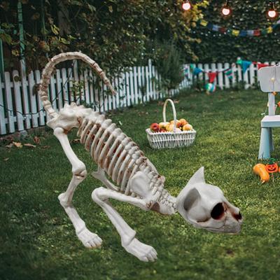 Halloweenská dekorace Realističtí dinosauři Atmosféra Plastová Hororová Kočka Kostra Ornament Zvířecí kosti Strašidelné Pro Domácí Párty