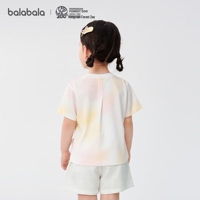 Balabala Girls' Hongshan Zoo IP Short Sleeve T-Shirt
