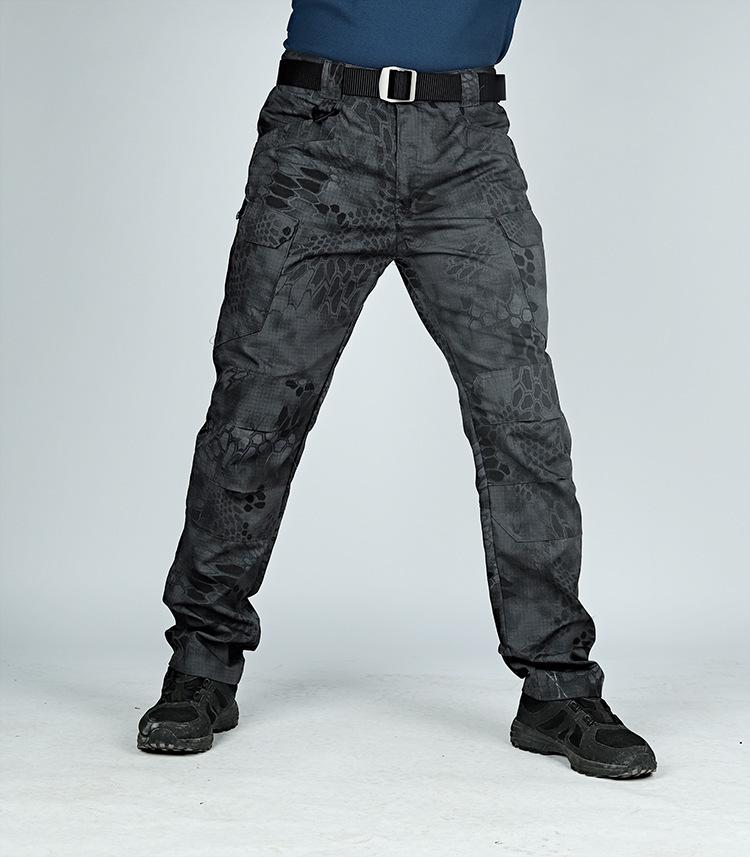 Pantalon Tactique Camouflage IX7 Multi-Poches pour Homme - Vêtement d'Extérieur Durable pour le Printemps et l'Été