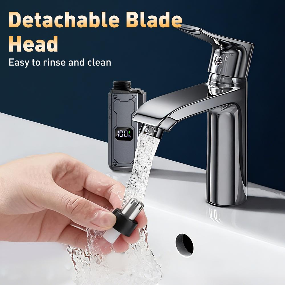 USB Rechargeable Painless Nose Hair Trimmer For Man LED Display Electric Nose Hair Clipper Shaver Washable Travel Portable Gifts