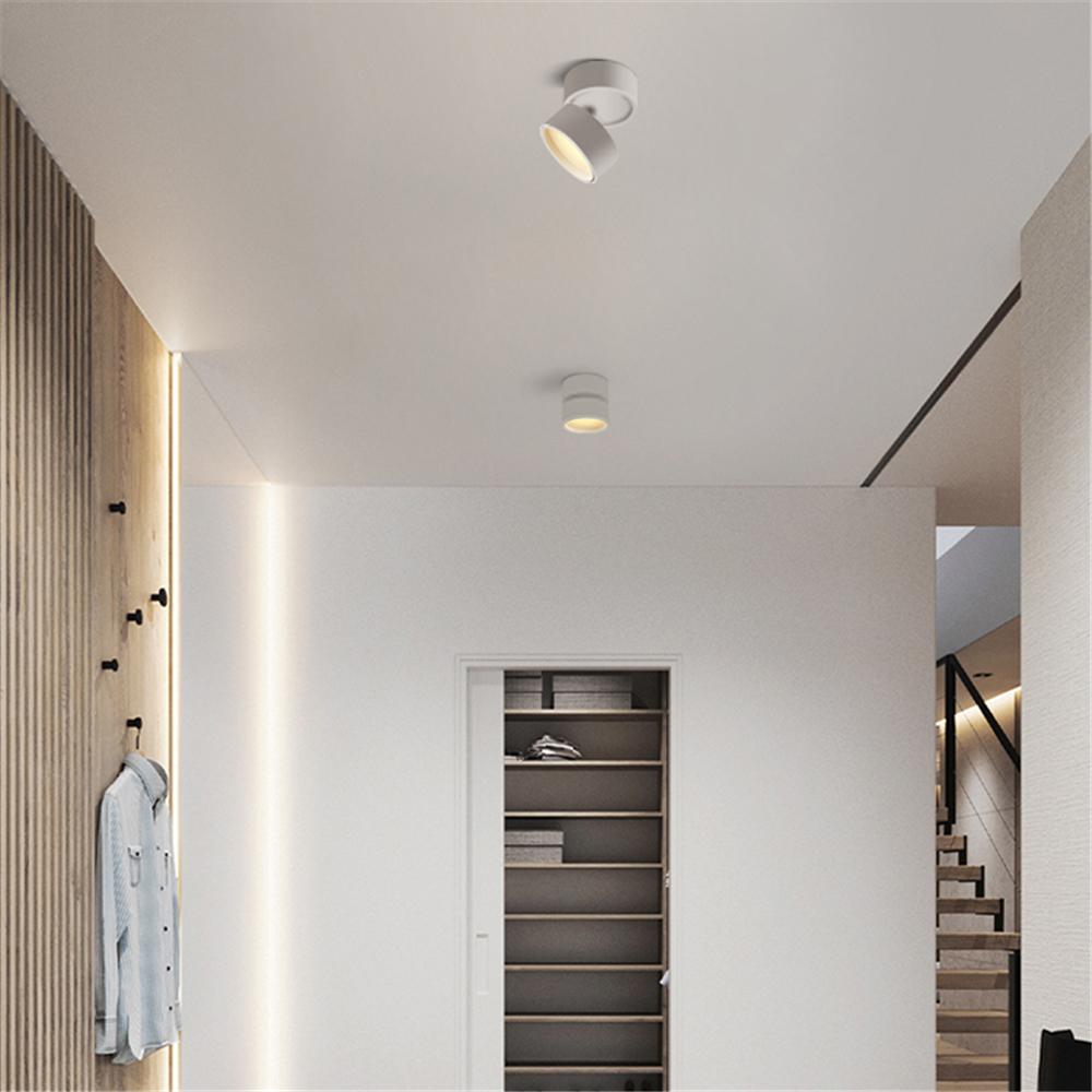 Modern Surface Mounted Downlights Indoor LED Ceiling Lights Living Room Aisle Corridor Spotlights Lighting Round Aluminum Lamp