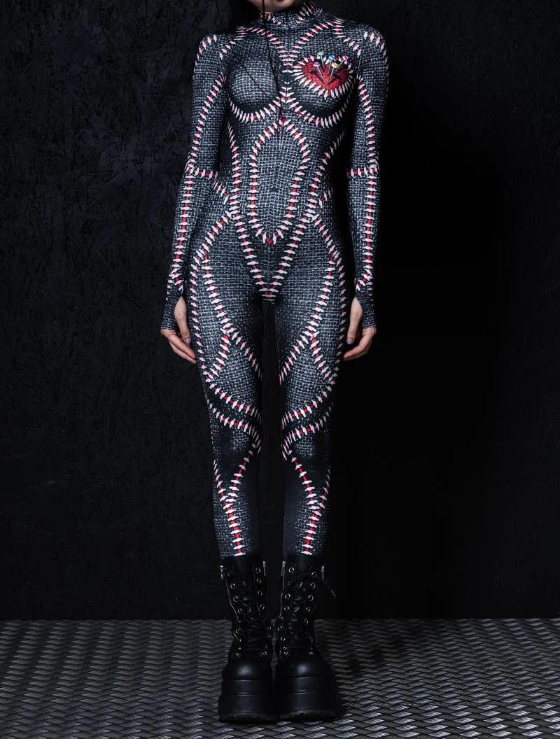 

3D цифровая печать сценические костюмы для взрослых Хэллоуин мероприятия карнавал тематическая вечеринка косплей костюм ролевые игры комбинезон Adult S