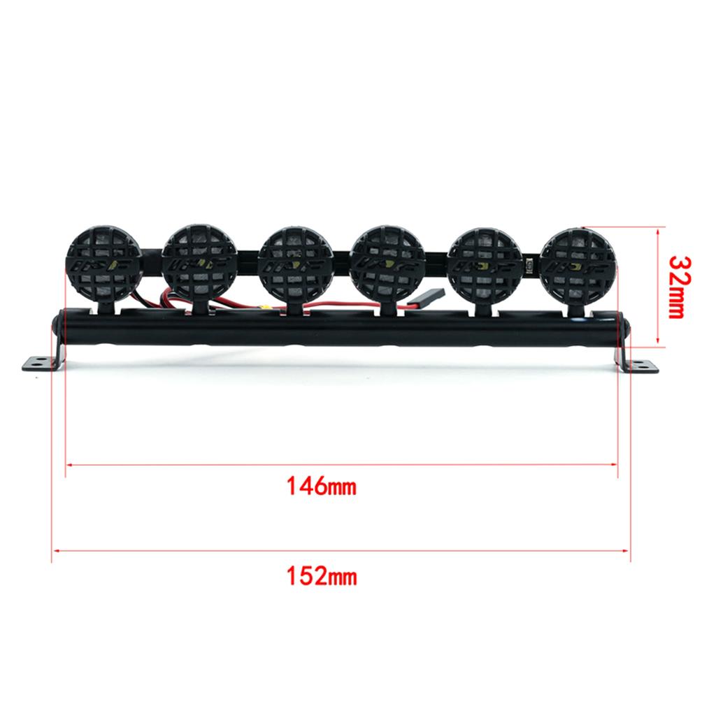 LED-Licht-Dachlampen-Zubehör-Set, 6 Licht-Ersatz für 1/10 Traxxas TRX4 Trx4 Axial SCX10