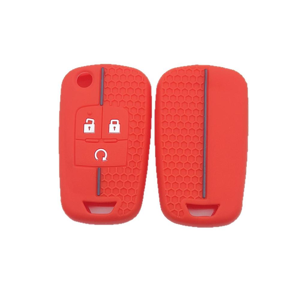 Buick & Chevrolet Malibu Silicone Key Cover - Black, Three-Button, Soft Protective Case