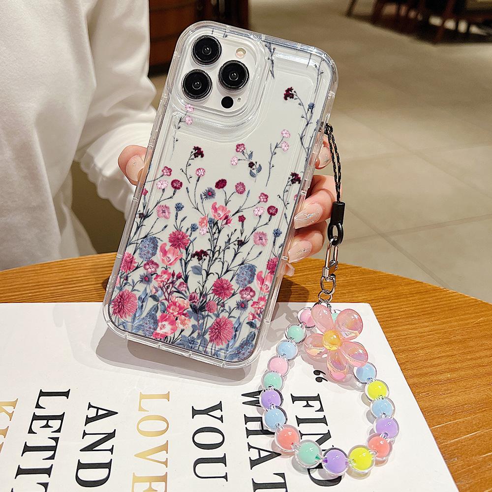 Soft Case for Samsung A54 A55 5G A53 A52 A15 A14 A13 A12 A34 A33 A32 A73 S24 Ultra S23 S22 S21 S20 FE Silicone Wrist Strap Cover