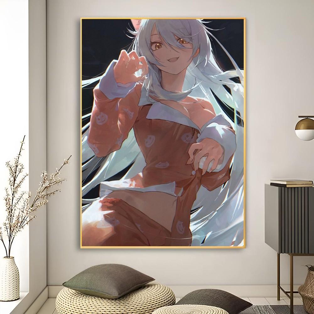 1pc Hanekawa Tsubasa Anime Kizumonogatari Poster Poster Art Print Bar Living Room Furniture Decor