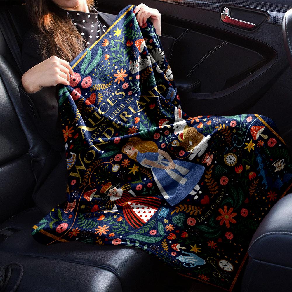 Alice'S Fantasy Journey Blanket Soft Throw Blanket For Home Bedroom Bed Sofa Travel Office Solid Christmas Blanket